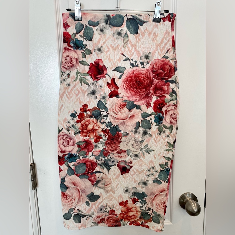 Floral Pencil Skirt